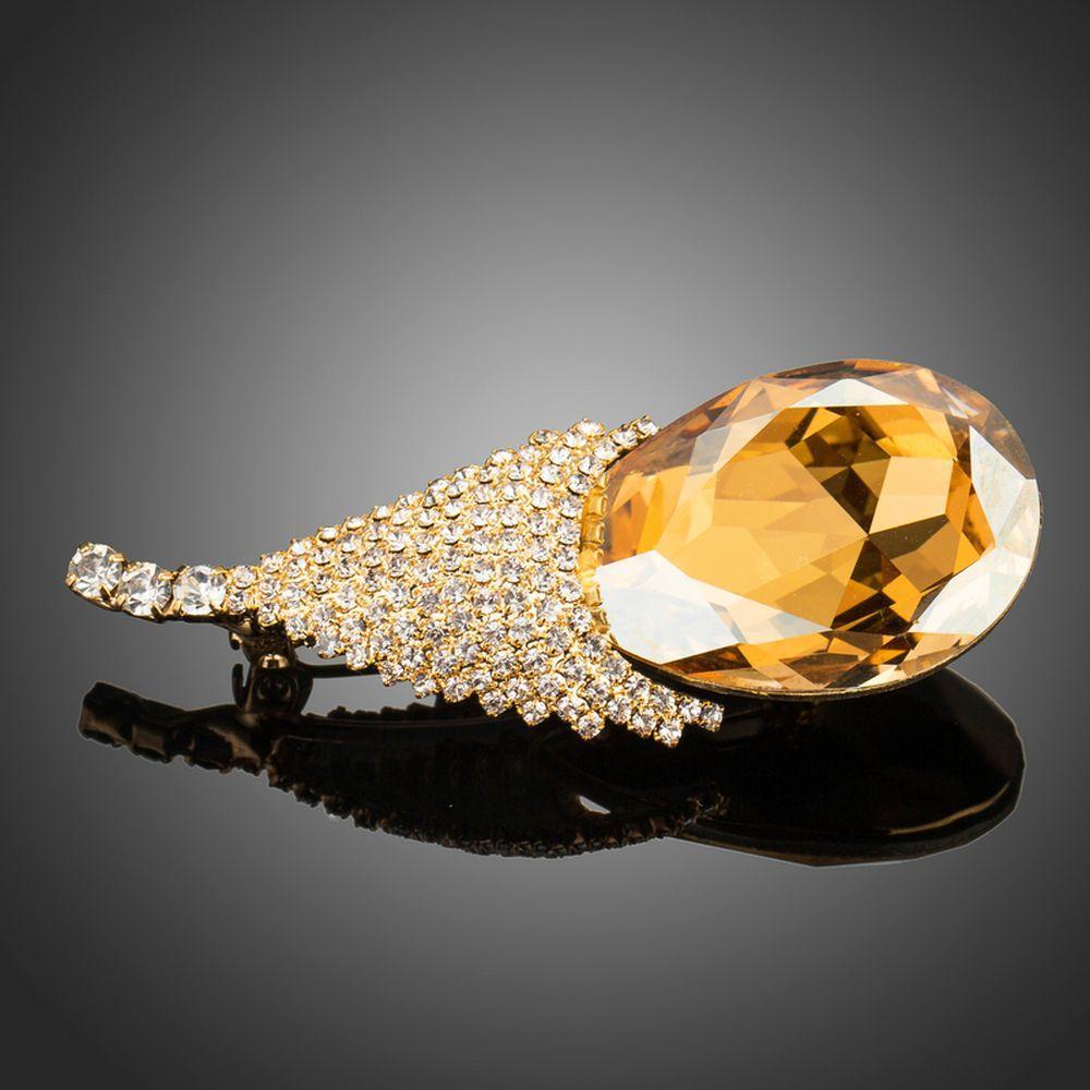 Elegant Champagne Brooch – KHAISTA