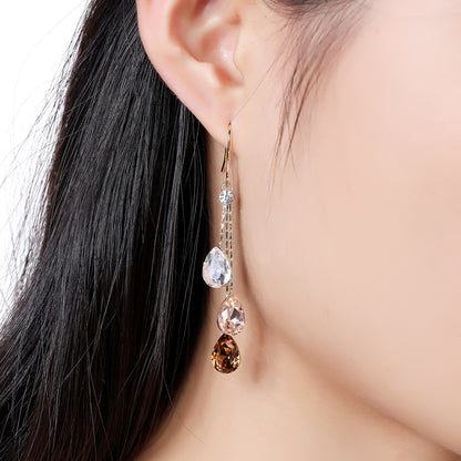 Multicolor Water Drop Dangle Earrings -KPE0348