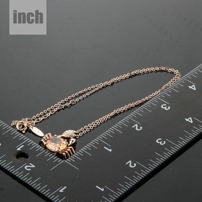 Champagne Crab Pendant Necklace KPN0081