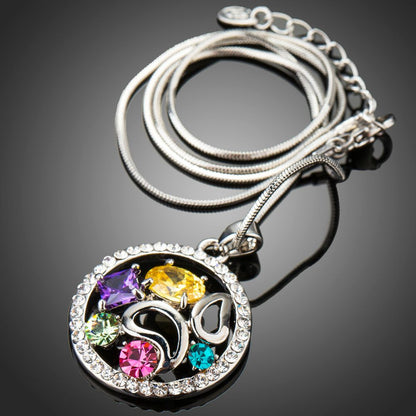 Multicolor Cubic Zirconia Pendant Necklace KPN0228