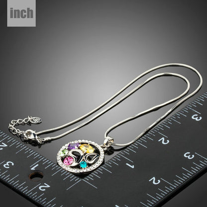 Multicolor Cubic Zirconia Pendant Necklace KPN0228