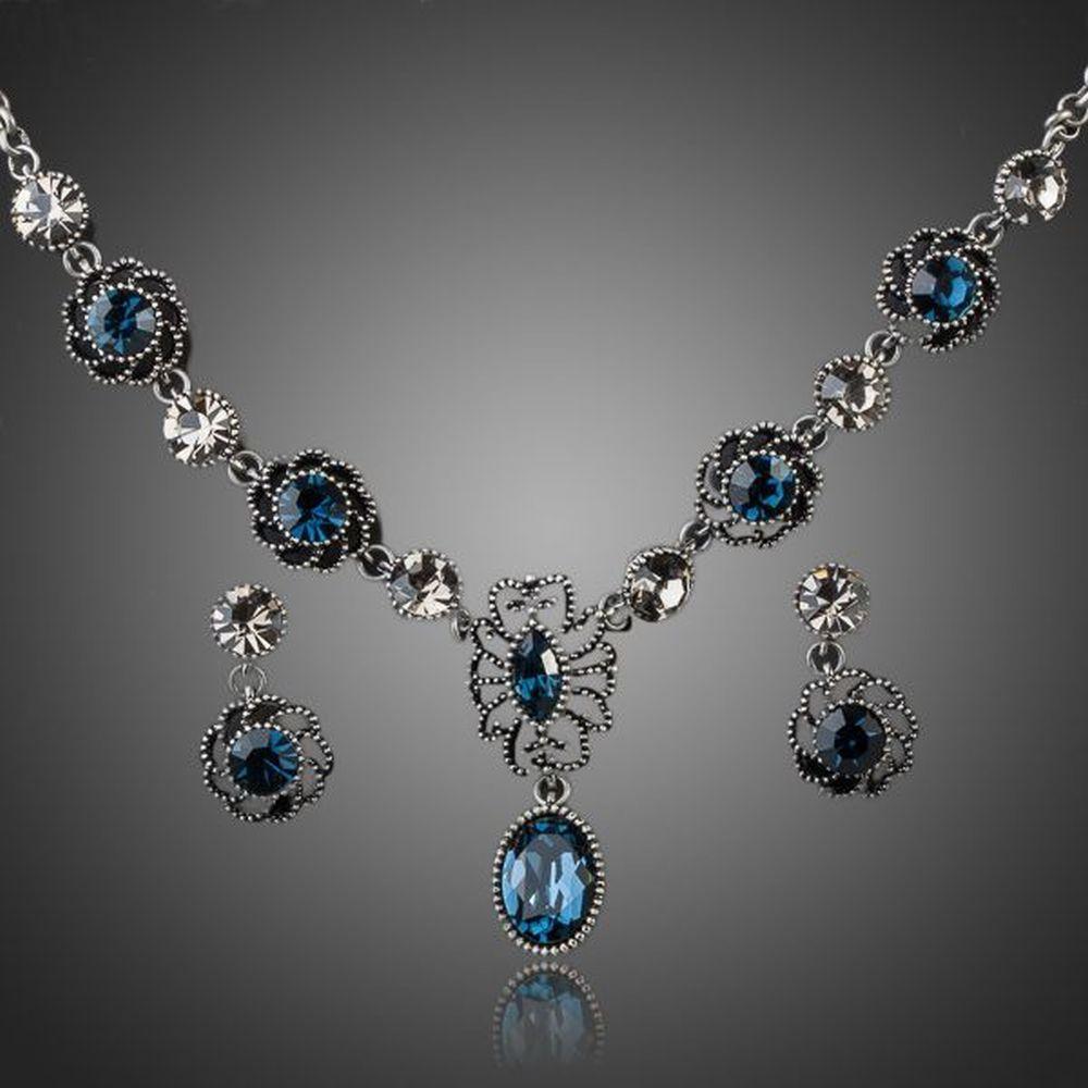 Ancient Dark Blue Jewelry Set – KHAISTA