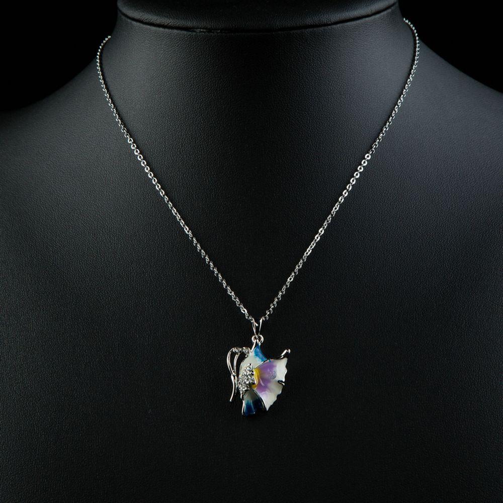 Artistic Butterfly Necklace -KJN0184 - KHAISTA