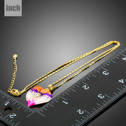 Artistic Heart Long Chain Pendant Necklace KPN0212 - KHAISTA Fashion Jewellery