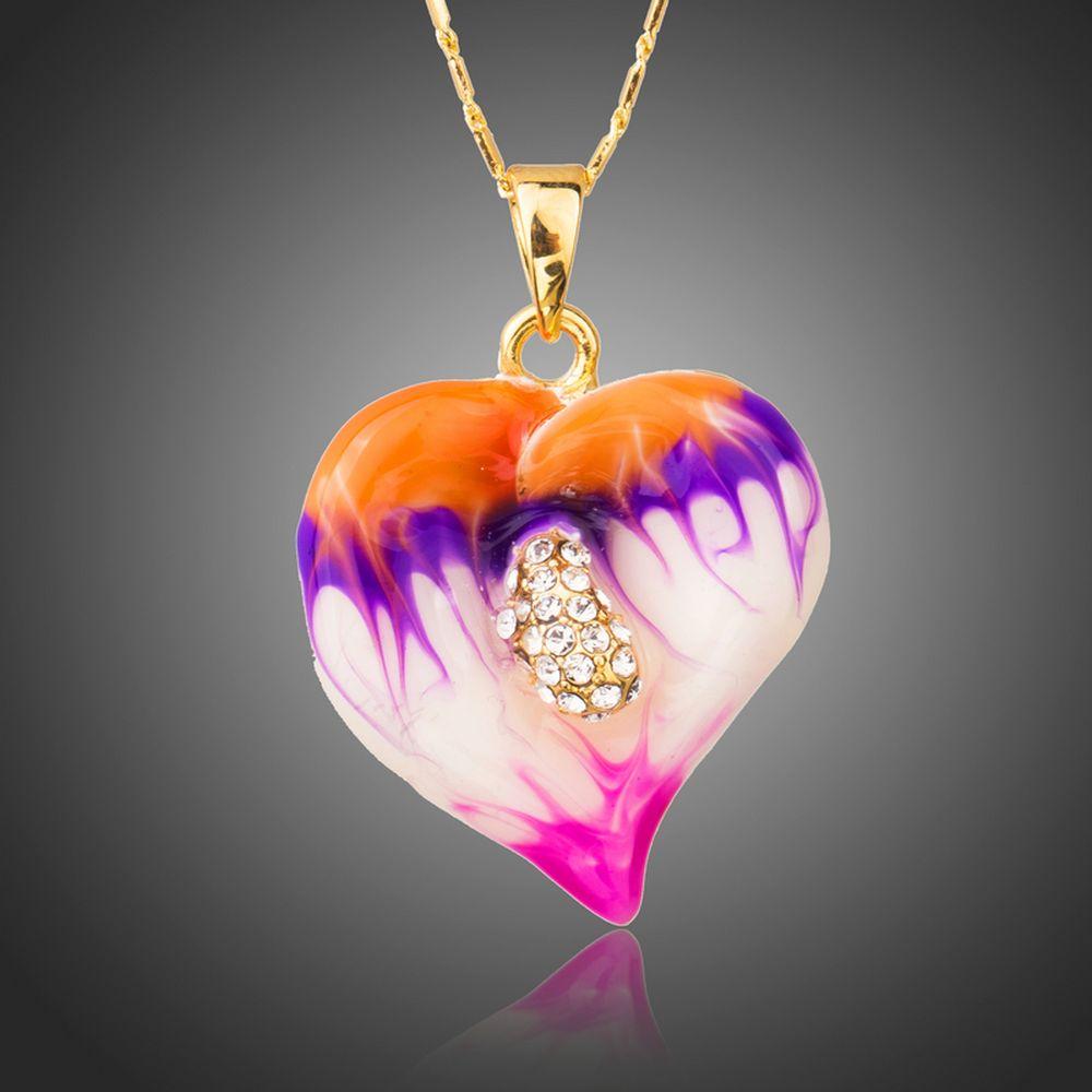 Artistic Heart Long Chain Pendant Necklace KPN0212 - KHAISTA Fashion Jewellery