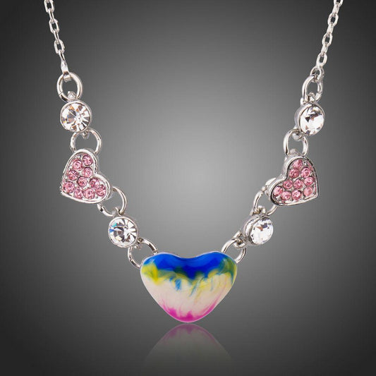 Artistic Heart Shape Pendant Necklace KPN0226 - KHAISTA Fashion Jewellery