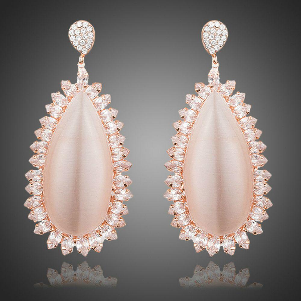 Big Opal Water Drop Earrings - KHAISTA Fashion Jewellery