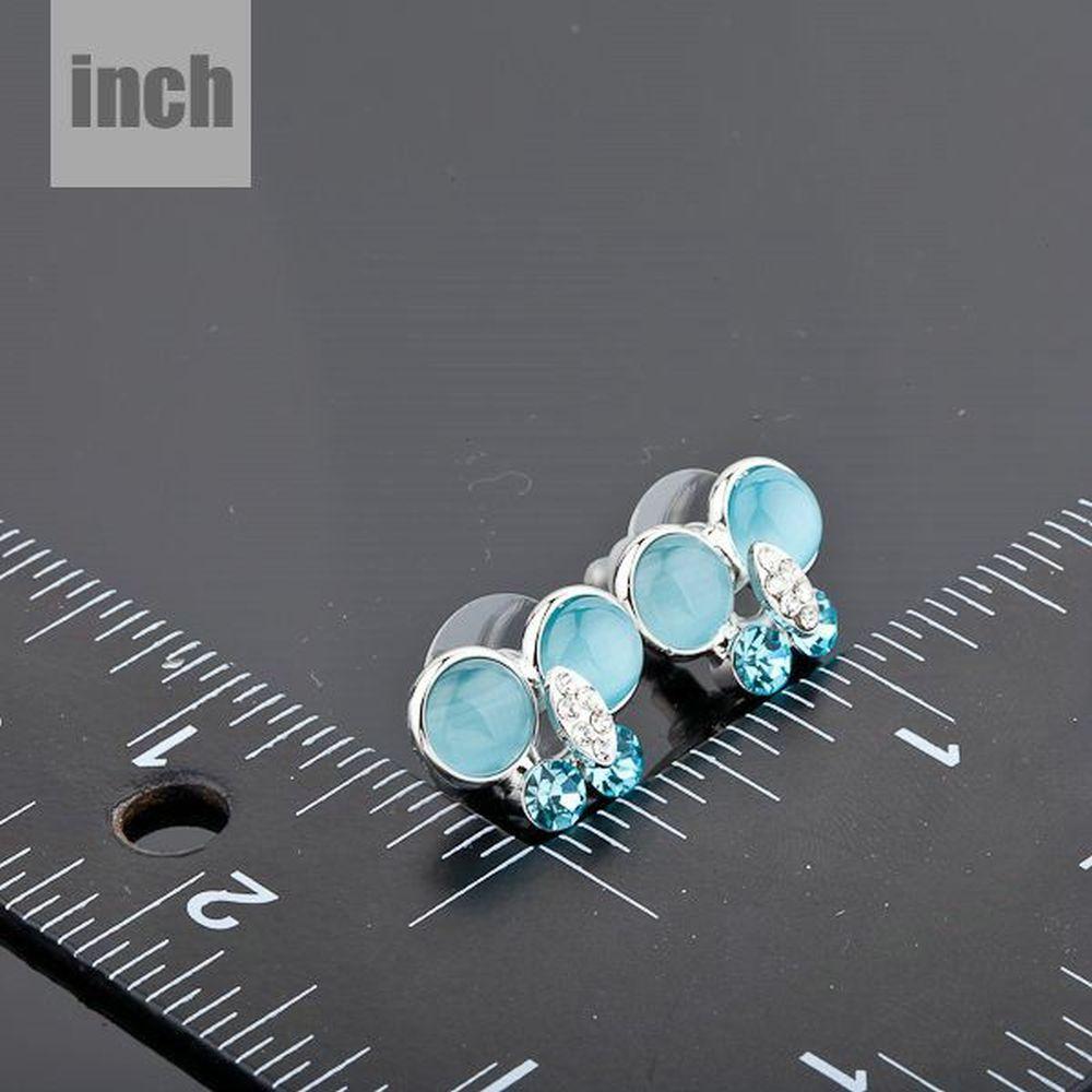 Blue Butterfly Stud Earrings -KPE0016 - KHAISTA Fashion Jewellery