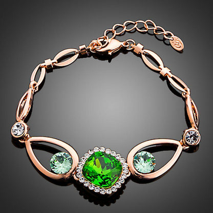 Bold Green Stone Designer Bracelet - KHAISTA Fashion Jewellery