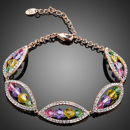 Budding Flower Crystal Bracelet - KHAISTA Fashion Jewellery