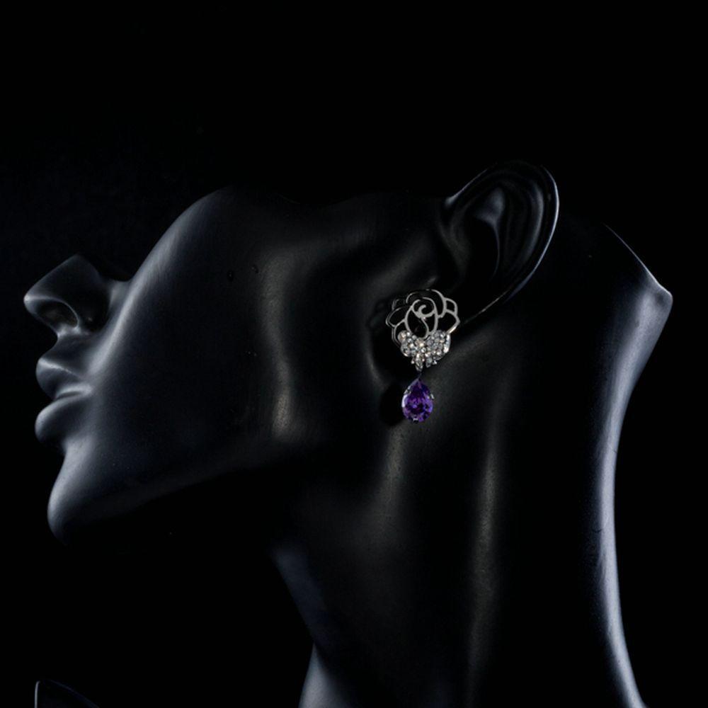 Butterfly On Flower Drop Earrings - KHAISTA Fashion Jewellery