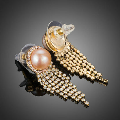 Claw Chain Pearl Earrings - KHAISTA Fashion Jewellery