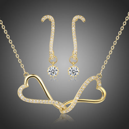 Clear Cubic Zirconia Infinit Love Jewellery Set - KHAISTA Fashion Jewellery