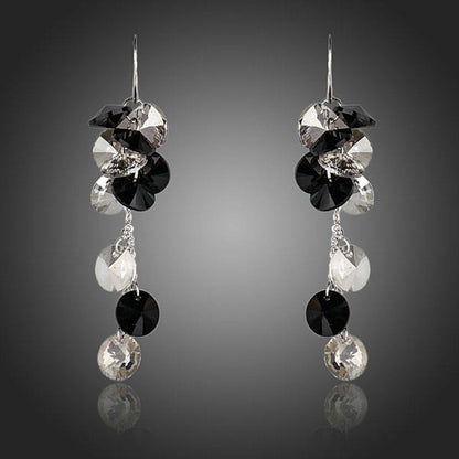 Cluster Crystal Drop Earrings - KHAISTA Fashion Jewellery