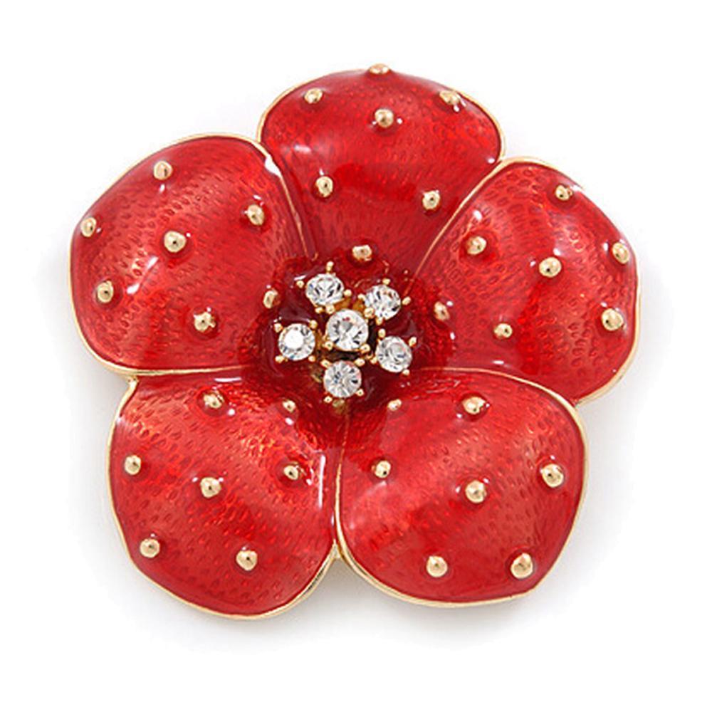 Crystal Flower Brooch - KHAISTA Fashion Jewellery