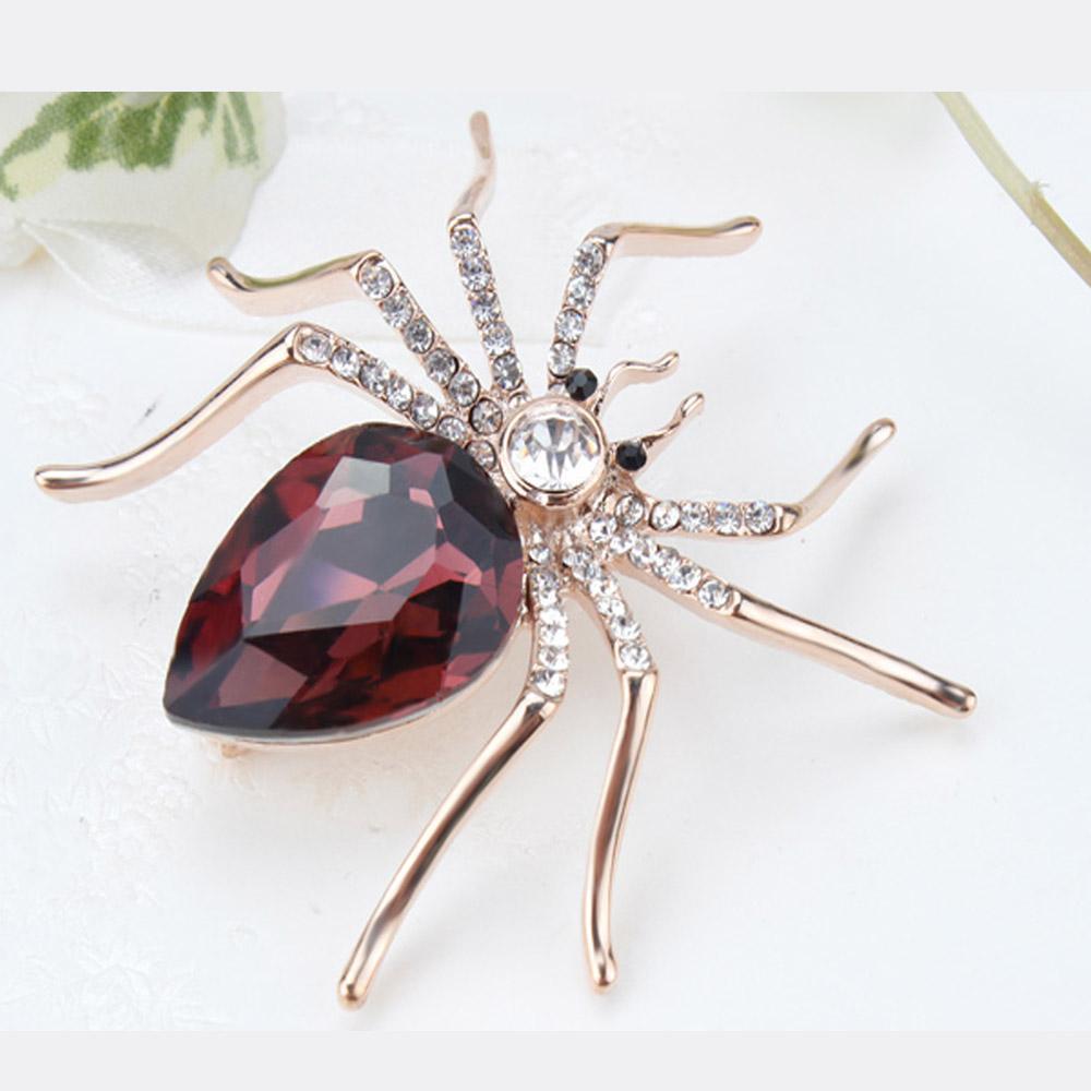 Silver hot sale spider brooch