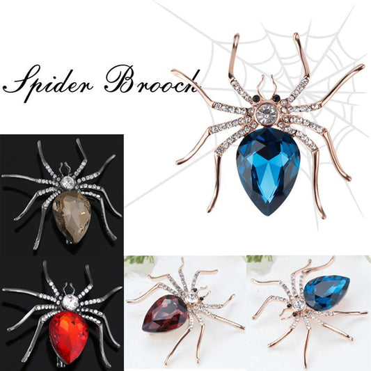 Crystal Spider Brooch - KHAISTA Fashion Jewellery