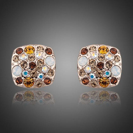 Crystal Stars Stud Earrings - KHAISTA Fashion Jewellery