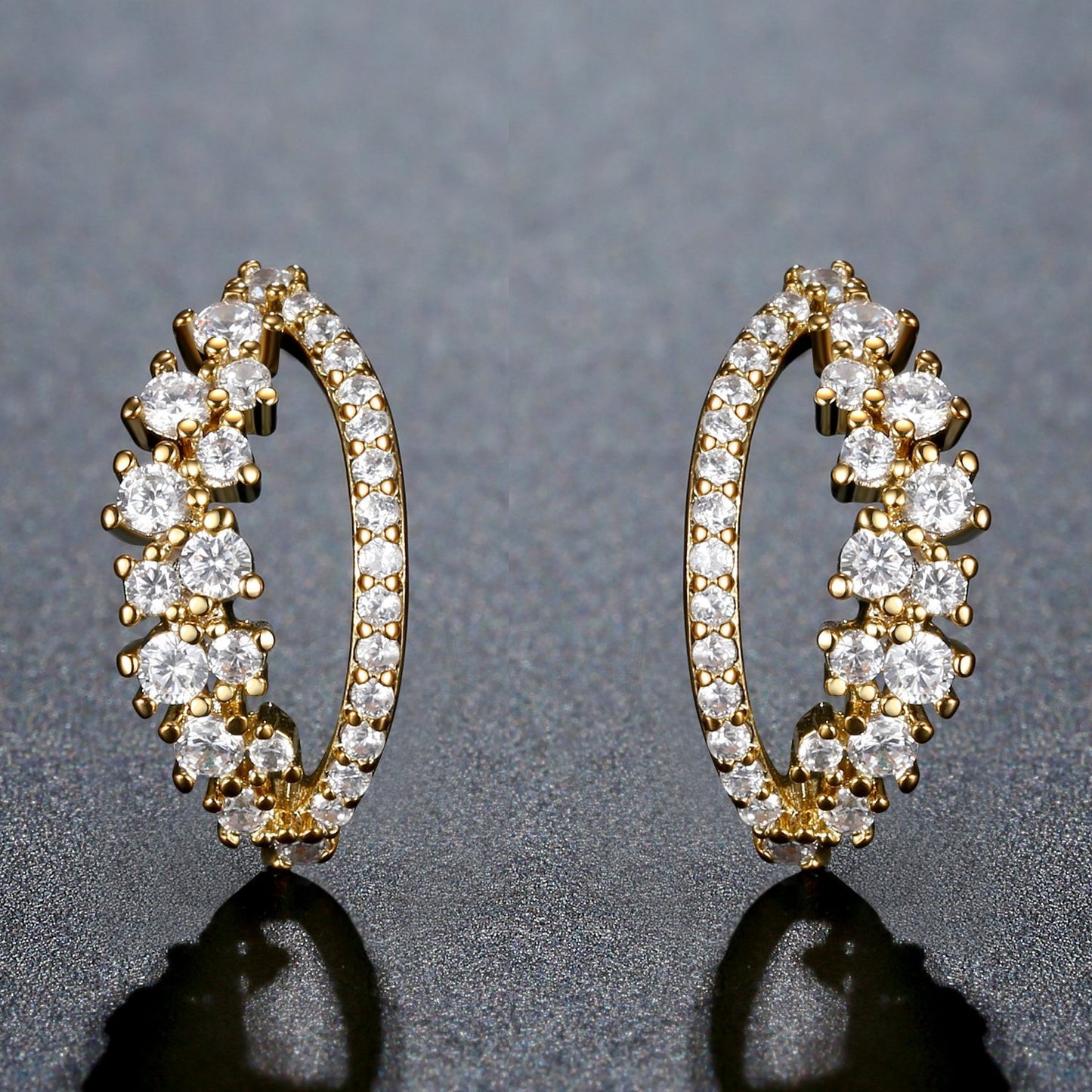 Cubic Zircon Fashion Earrings -KPE0389 - KHAISTA Fashion Jewellery