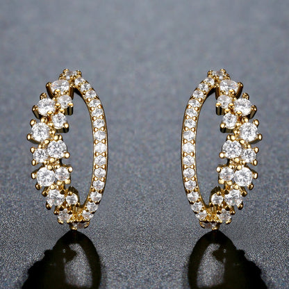 Cubic Zircon Fashion Earrings -KPE0389 - KHAISTA Fashion Jewellery