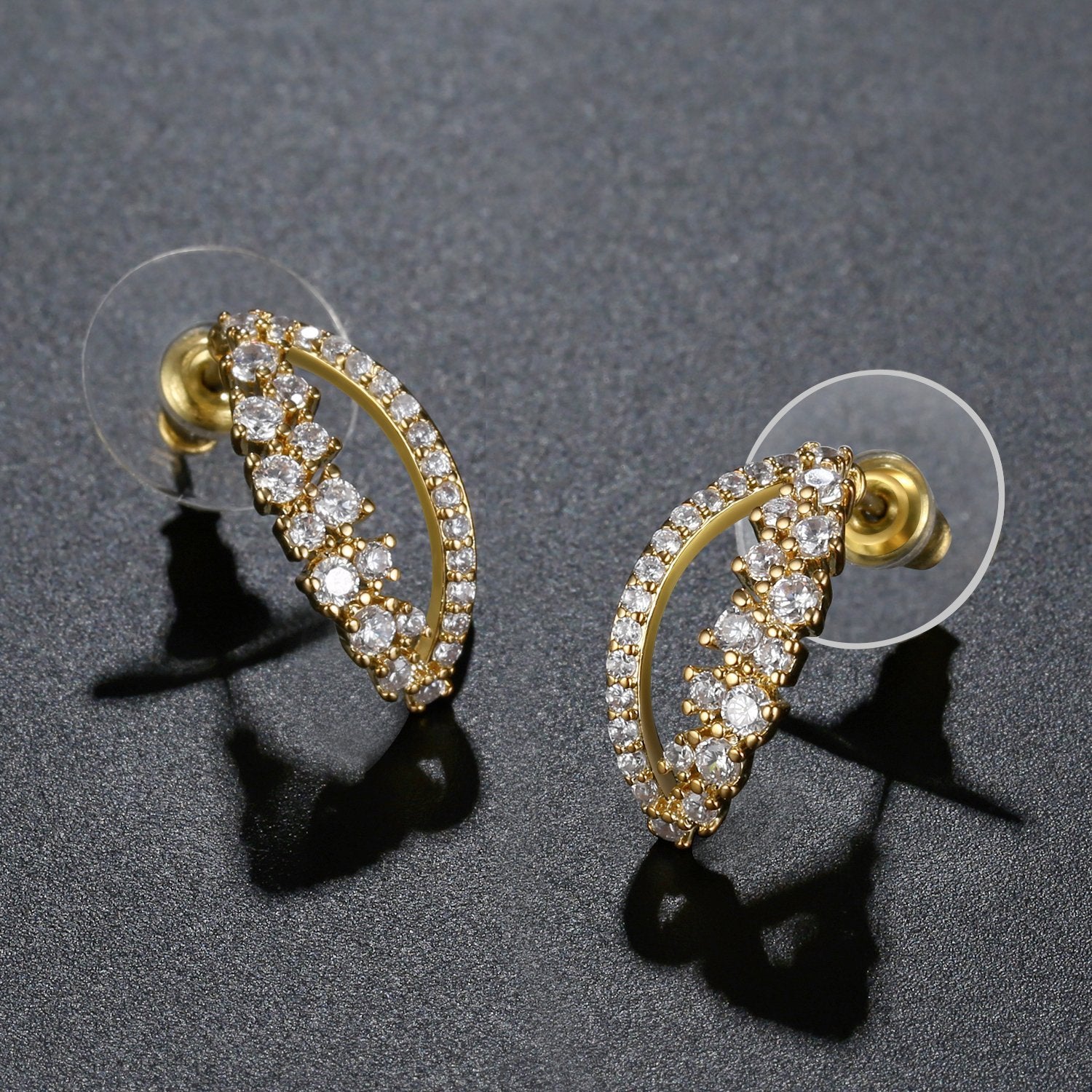 Cubic Zircon Fashion Earrings -KPE0389 - KHAISTA Fashion Jewellery