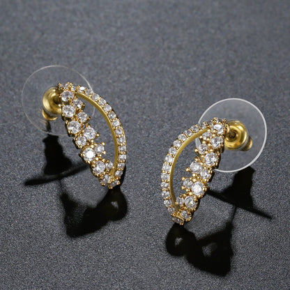 Cubic Zircon Fashion Earrings -KPE0389 - KHAISTA Fashion Jewellery