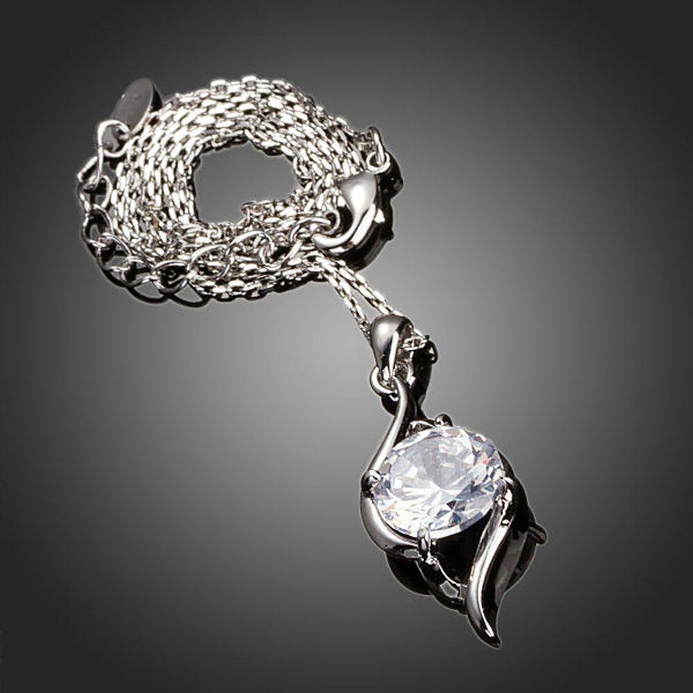 Cubic Zirconia Pendant Necklace - KHAISTA Fashion Jewellery