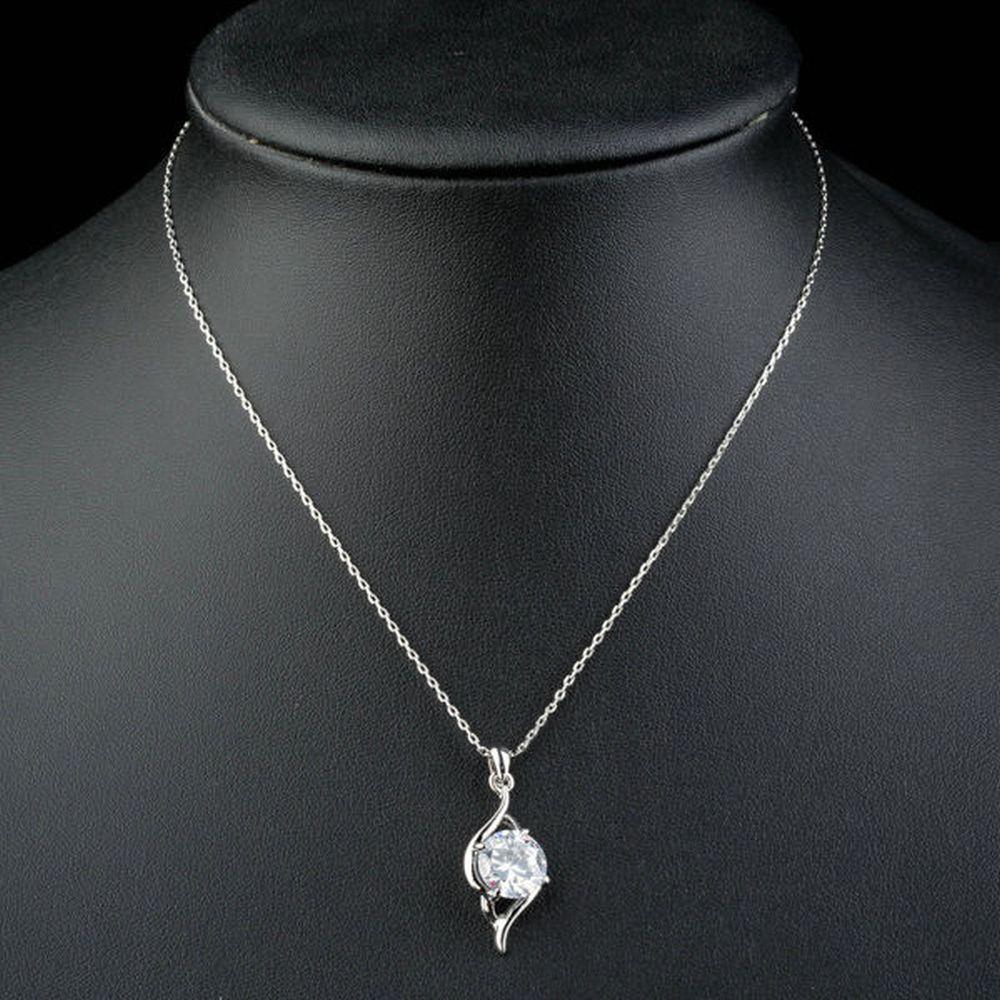 Cubic Zirconia Pendant Necklace - KHAISTA Fashion Jewellery