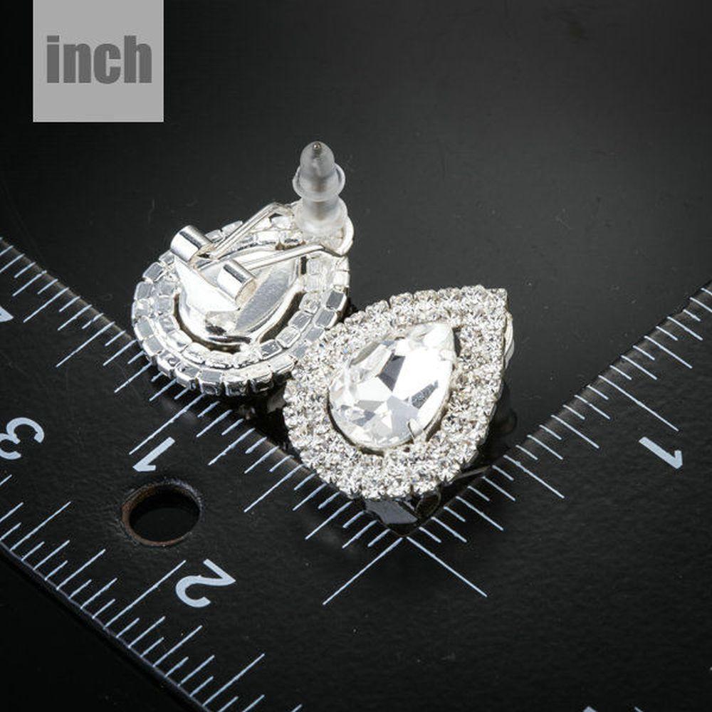 Cubic Zirconia Stud Earrings -KPE0112 - KHAISTA Fashion Jewellery