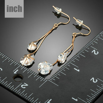 Cubic Zirconia Swing Drop Earrings - KHAISTA Fashion Jewellery