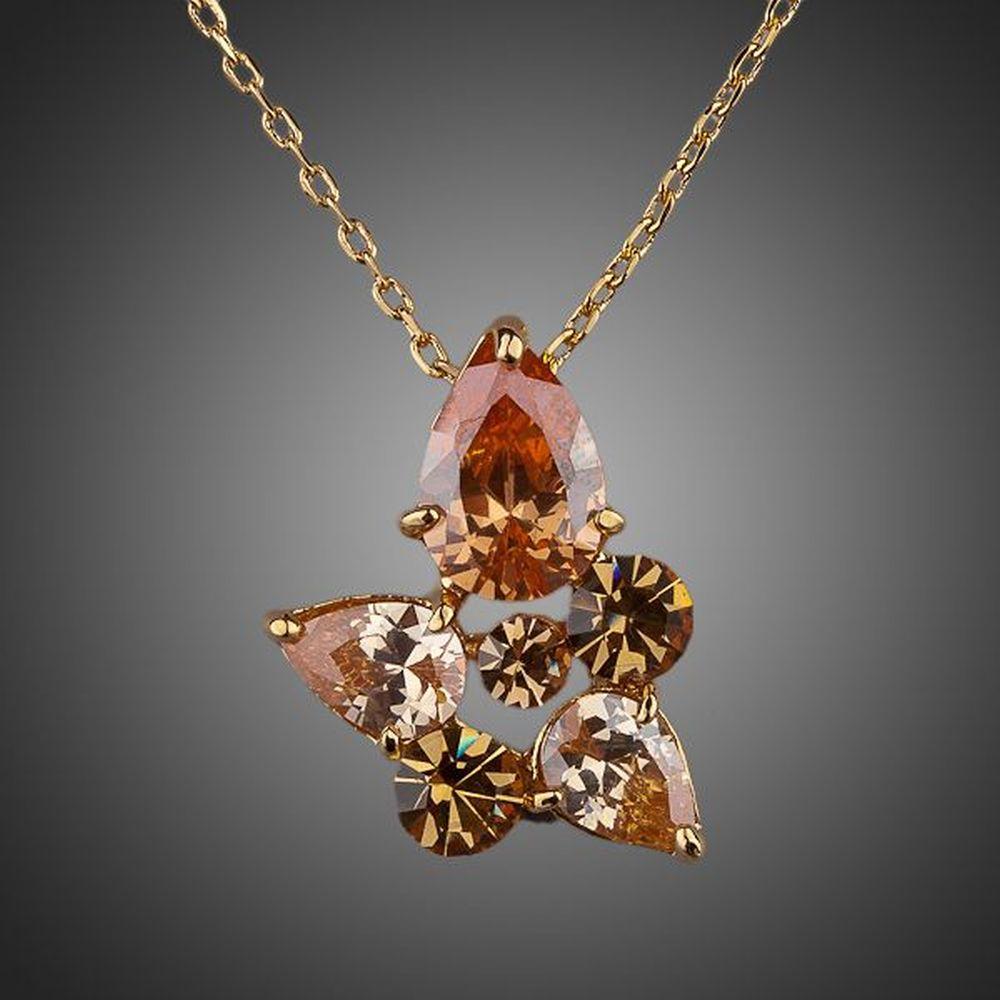 Cubic Zirconia Water Drop Necklace KPN0047 - KHAISTA Fashion Jewellery