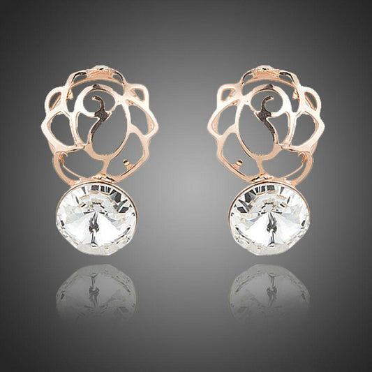 Daily Wear Crystal Stud Earrings - KHAISTA Fashion Jewellery