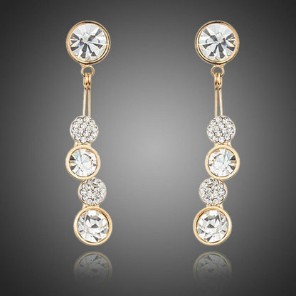 Dangling Crystal Drop Earrings - KHAISTA Fashion Jewellery