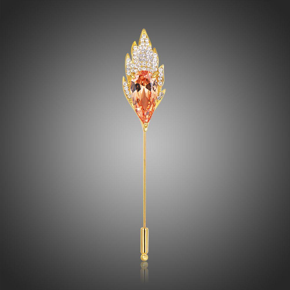 Elegant Champagne Brooch - KHAISTA Fashion Jewellery