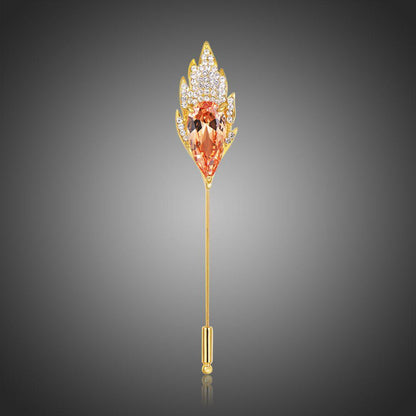 Elegant Champagne Brooch - KHAISTA Fashion Jewellery