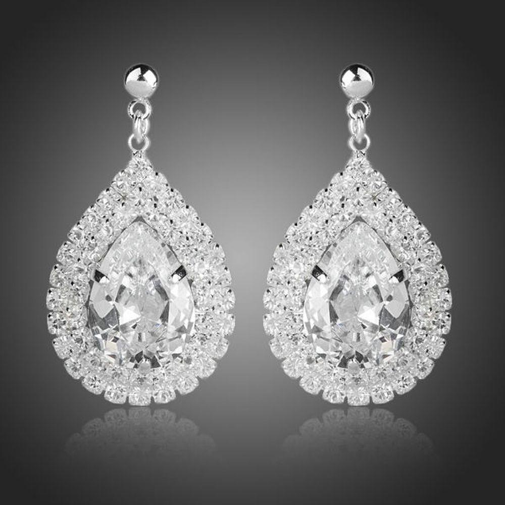 Fashion Cubic Zirconia Drop Earrings - KHAISTA Fashion Jewellery