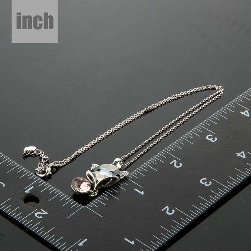 Fox Crystal Pendant Necklace KPN0120 - KHAISTA Fashion Jewellery