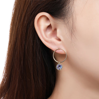 Geometric Dangle Earrings -KPE0381 - KHAISTA Fashion Jewellery