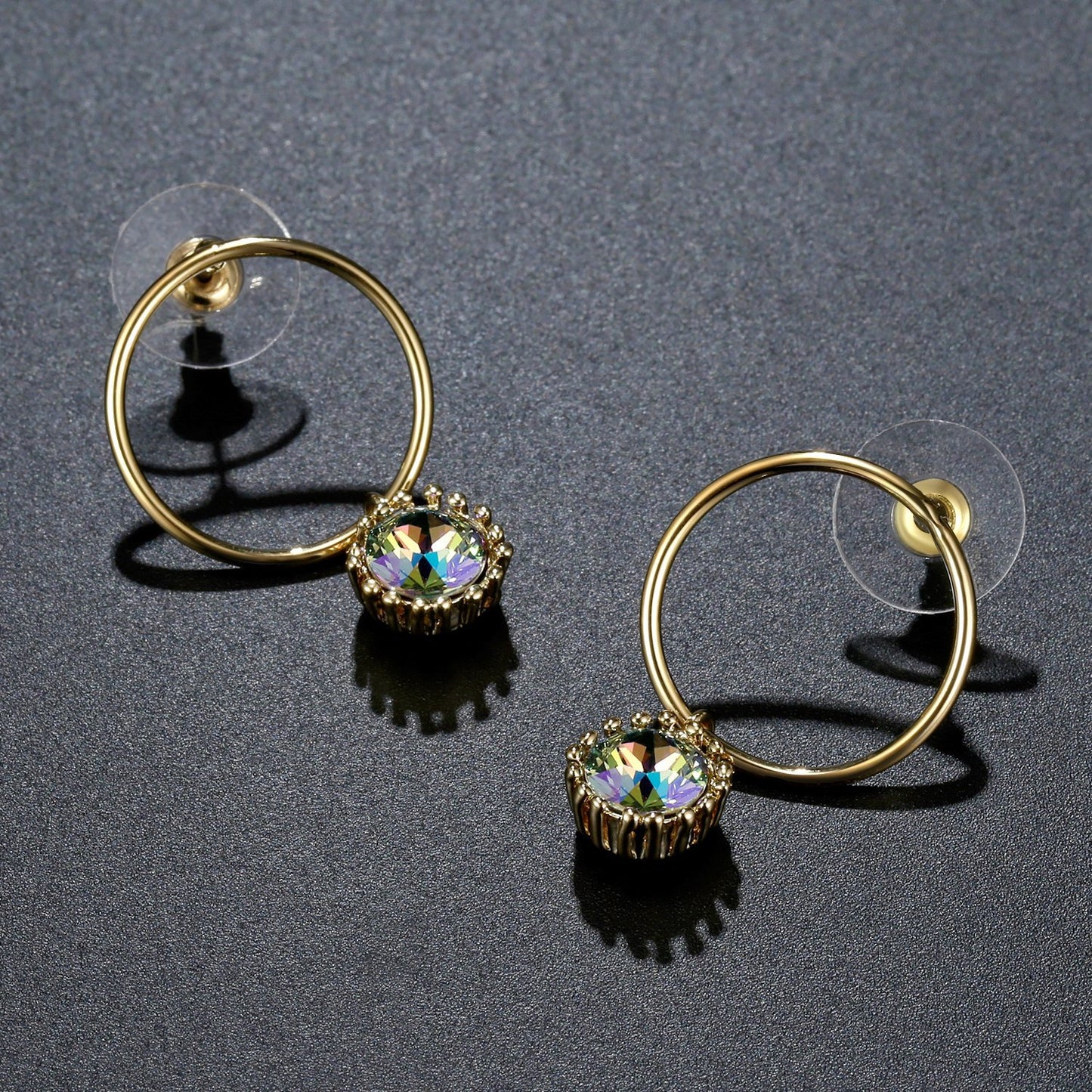 Geometric Dangle Earrings -KPE0381 - KHAISTA Fashion Jewellery