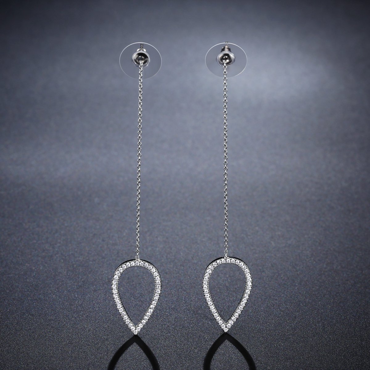 Geometric Long Drop Earrings -KPE0323 - KHAISTA Fashion Jewellery