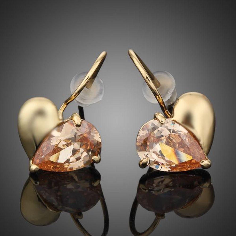 Gold Plated Broken Heart Drop Earring - KHAISTA Fashion Jewellery