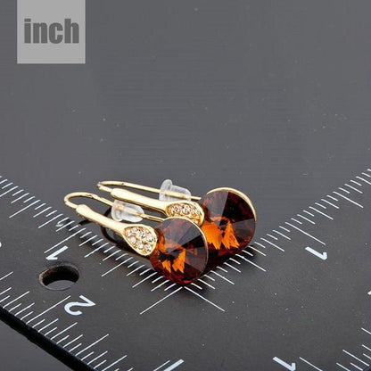Gold Plated Maple Leaf Design Drop Earrings - KHAISTA Fashion Jewellery