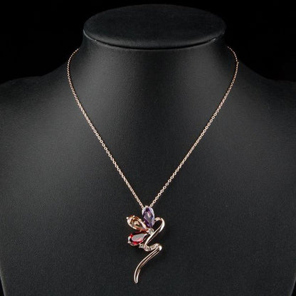 Golden Snake Pendant Necklace KPN0089 - KHAISTA Fashion Jewellery