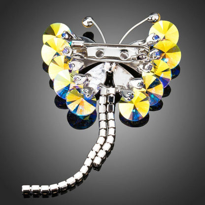 Gradient Crystal Butterfly Pin Brooch - KHAISTA Fashion Jewellery