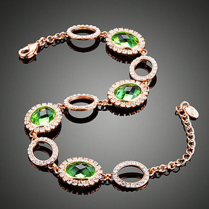 Green Stone Designer Bracelet - KHAISTA Fashion Jewellery