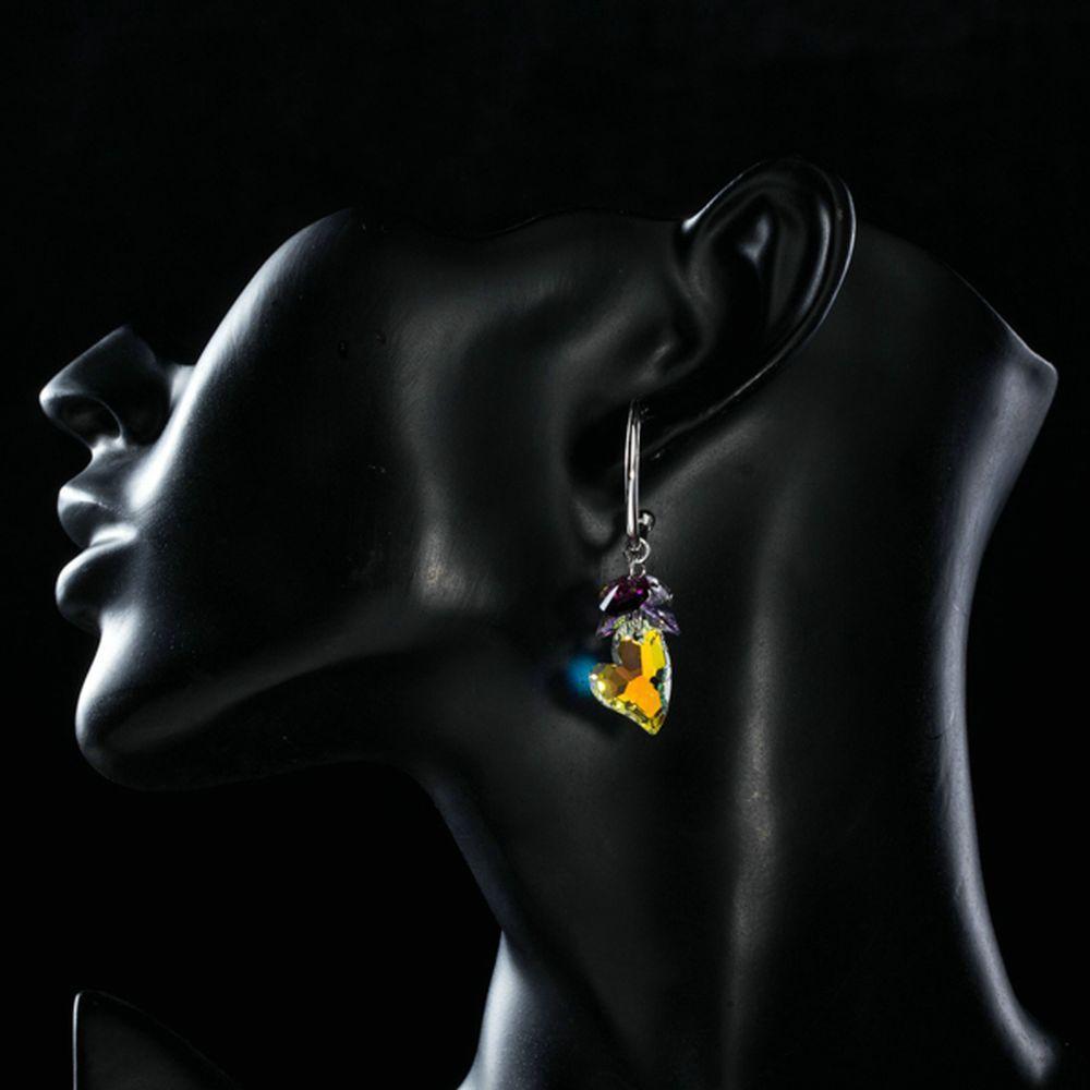 Heart Charm Drop Earrings - KHAISTA Fashion Jewellery