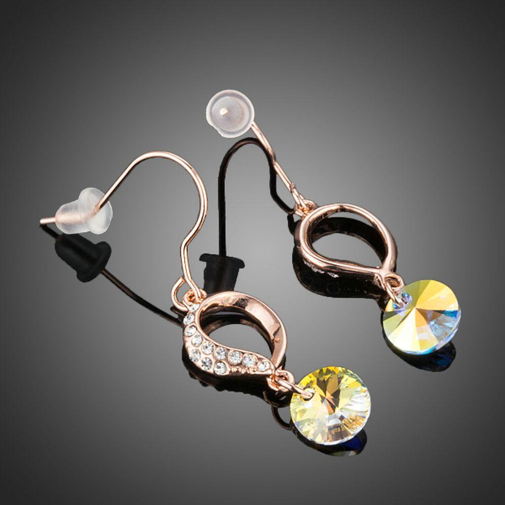 Heart Dangling Gradual Change Hook Drop Earrings -KPE0222 - KHAISTA Fashion Jewellery