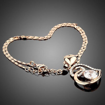 Heart Shaped Snake Chain Necklace - KHAISTA Fashion Jewellery