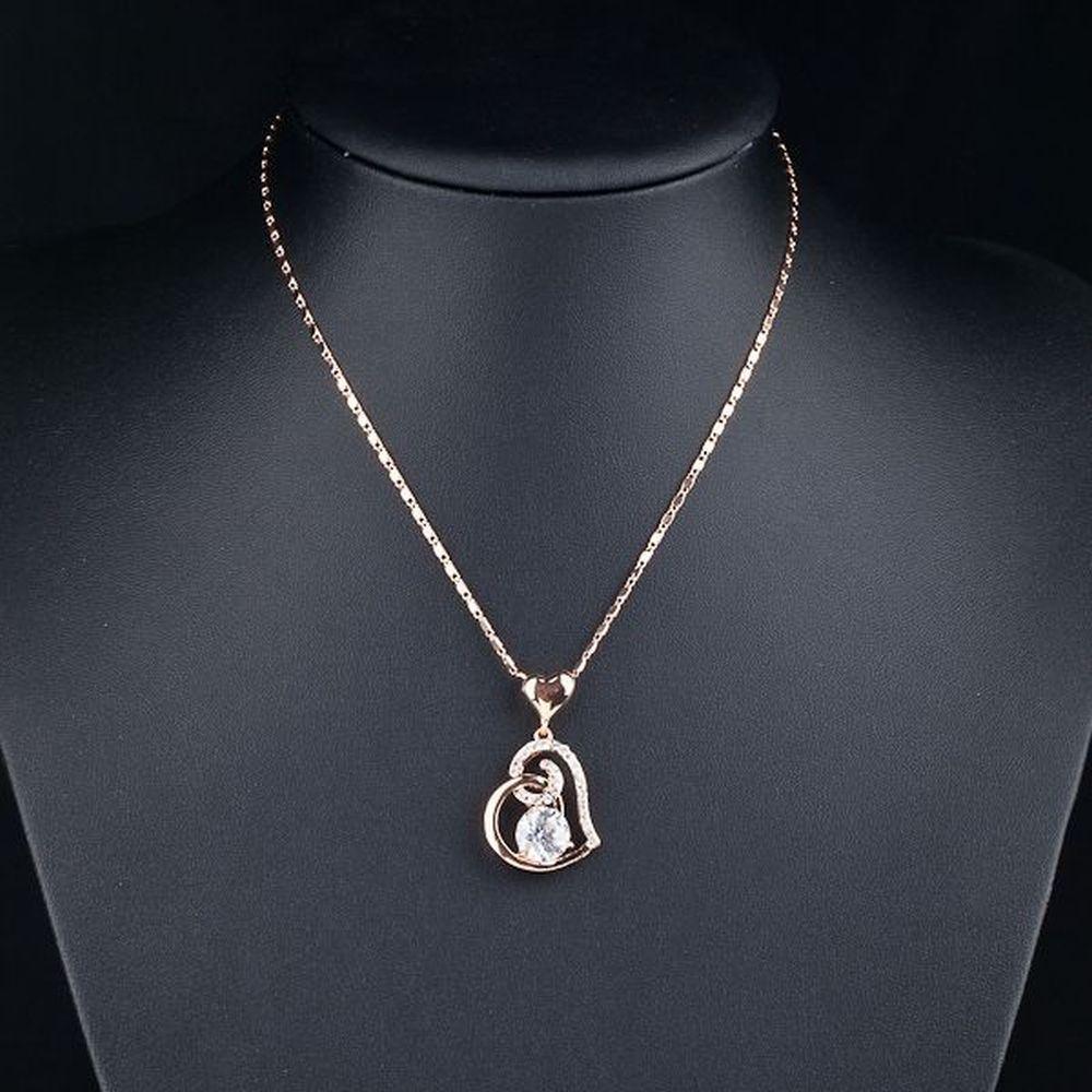 Heart Shaped Snake Chain Necklace - KHAISTA Fashion Jewellery