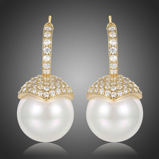 Imitation Pearl Stud Earrings -KPE0390 - KHAISTA Fashion Jewellery